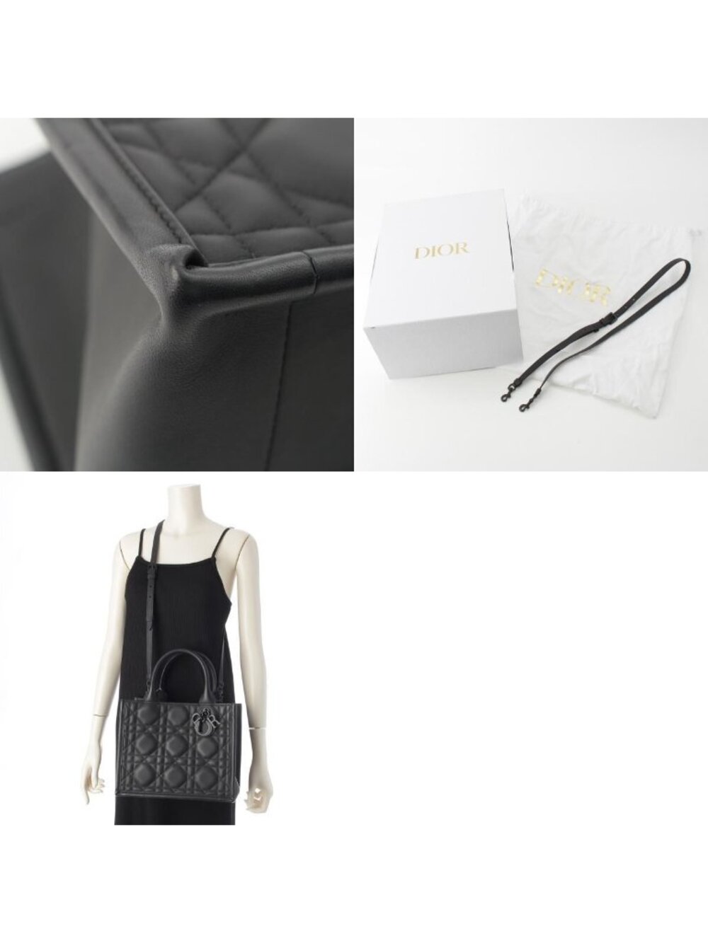 Dior Leather Micro Cannage Book Tote So Black Small - Picture 10 of 10